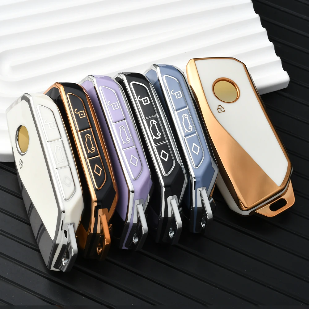 Soft TPU Car Smart Remote Key Case Cover Shell Holder Protector Fob For BMW X7 G07 2023 and BMW 7 Series Keychain Accessories