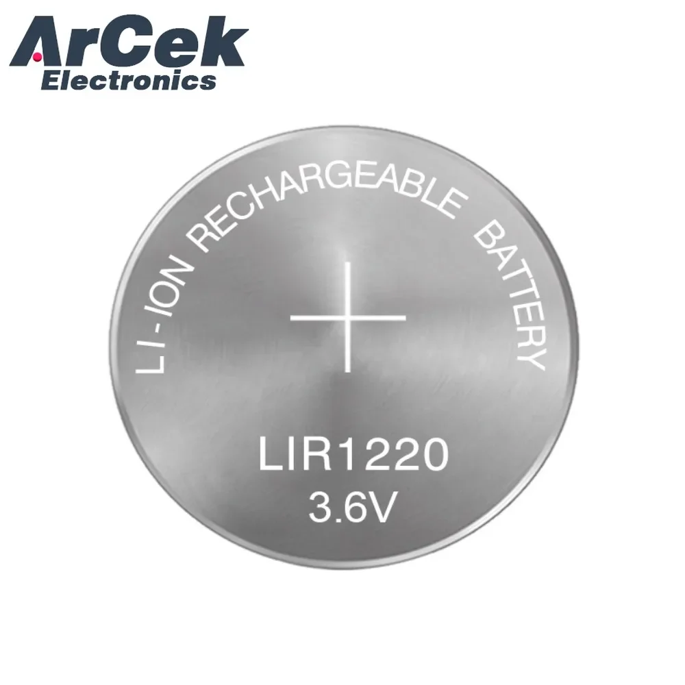 2pcs/lot LIR1220 3.6V Genuine Rechargeable Coin Cell Patch Transposon New Original Lithium-ion Button Battery Replaces CR1220