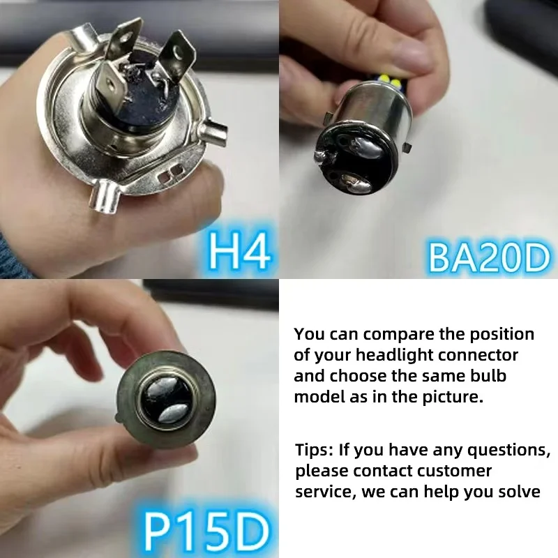 H4 H6 BA20D LED Motorcycle Light Bulb 1pc LED Fisheye Lens Dual Color White Yellow CSP Chip Motorbike Headlight Scooter Fog Lamp