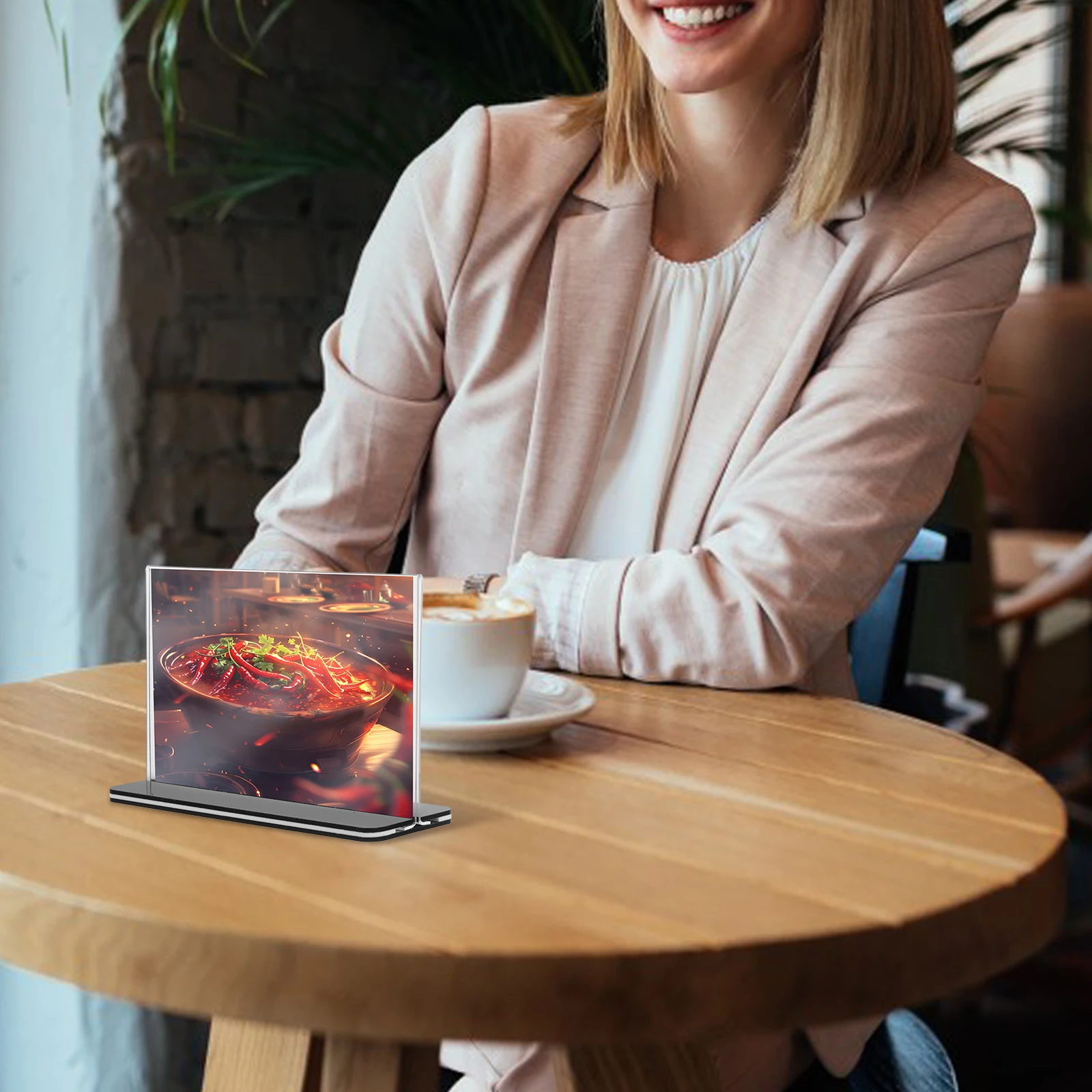 

Pull-Out Acrylic Table Clear For Menus A5 Size Sturdy Design Business Office Wedding Name Card Menu Frame Stand Poster