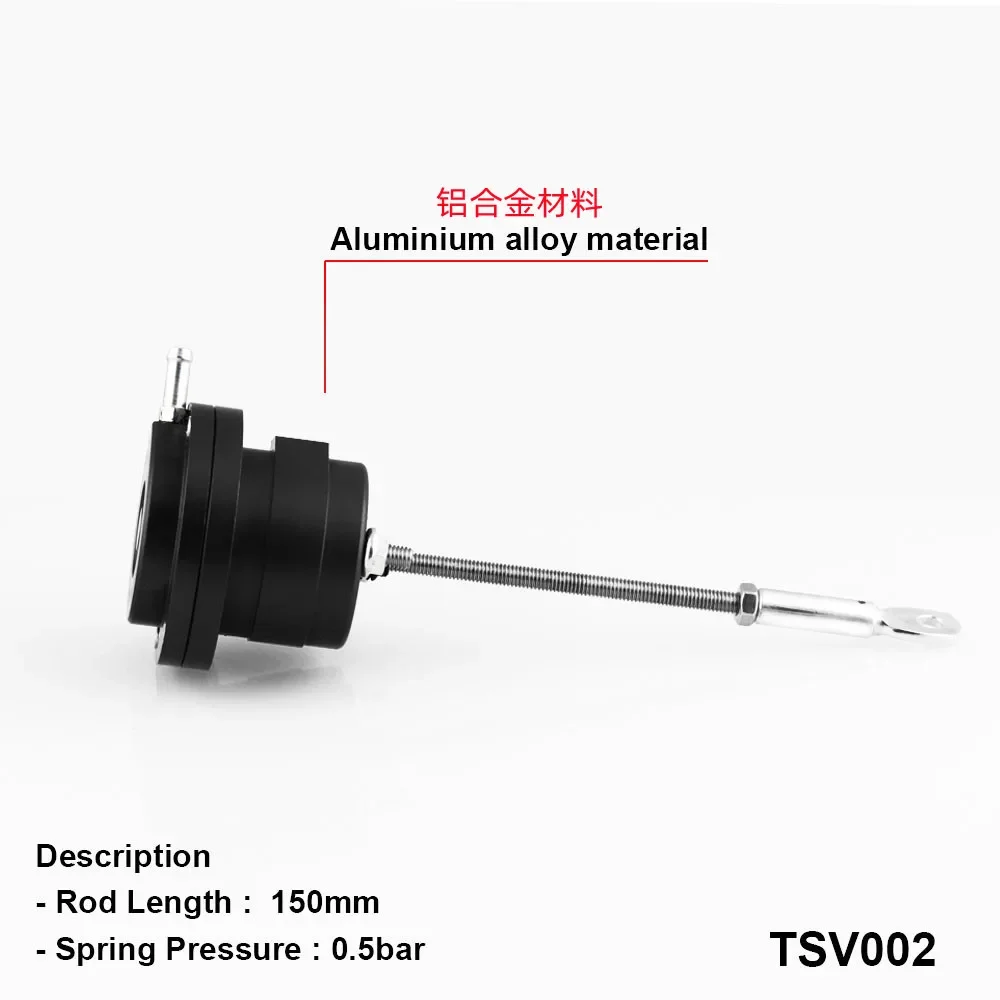 2025Atuador de exaustão turbo universal embutido adequado para rb20 7psi-26psi 5 3/30,48 cm - 6 3/10 cm Haste 7,5 mm com furo