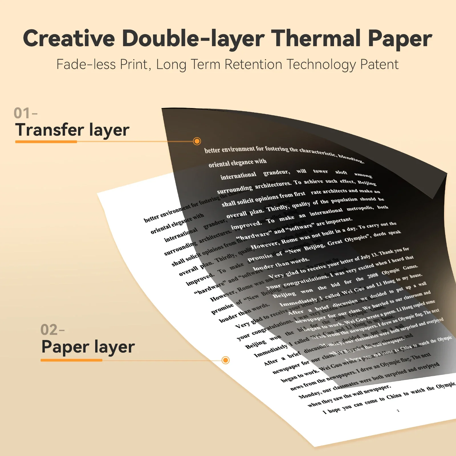 PeriPage A4 Thermal Printer Paper Roll x2, 8.3 inches Wide for Peripage P80/A40, MT810  (Long-Lasting Permanent Retention Time)