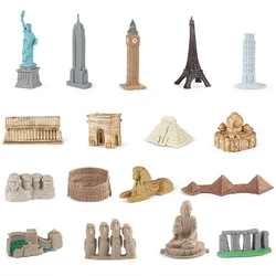 OozDec Simulation World Building Model Eiffel Tower, Taji Mausoleum, Leaning Tower of Pizza, Big Ben Landmark Building