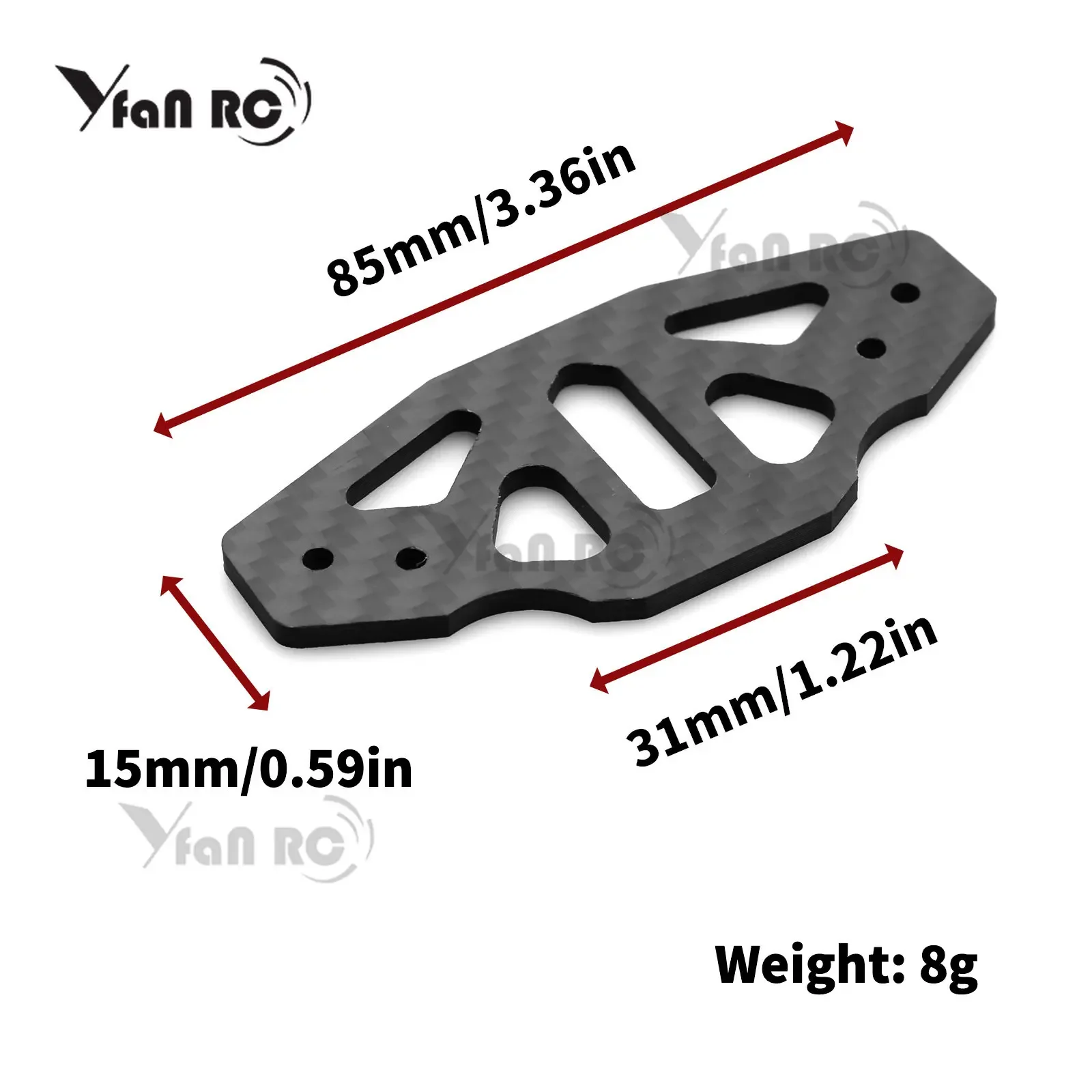 5pcs Carbon Fiber Shock Tower Battery Plate Second Floor Board Bumper Plate for Tamiya TT02 TT-02 1/10 RC Car Upgrade Parts