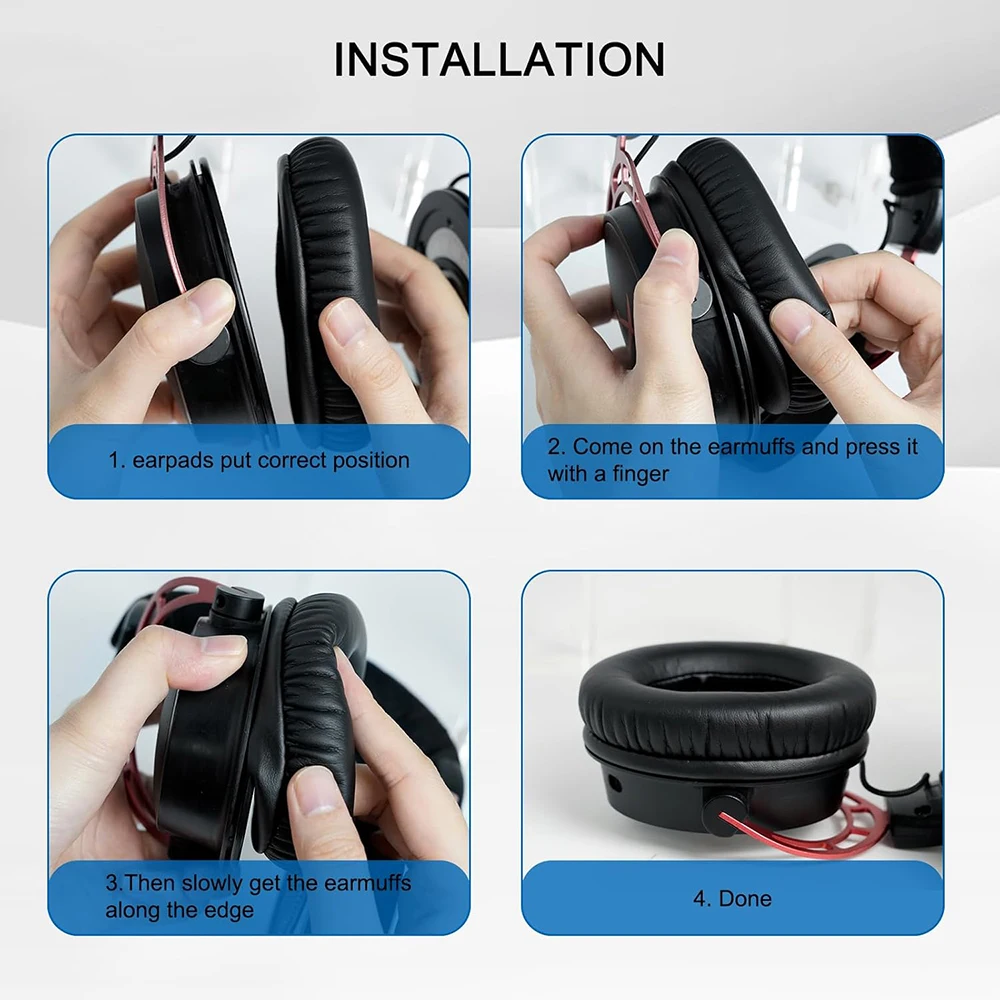 وسائد أذن بديلة لسماعات HyperX Cloud 1/I/2/II/3/III/Pro Core/Alpha/Alpha S/Flight/Stinger/Mix/CloudX