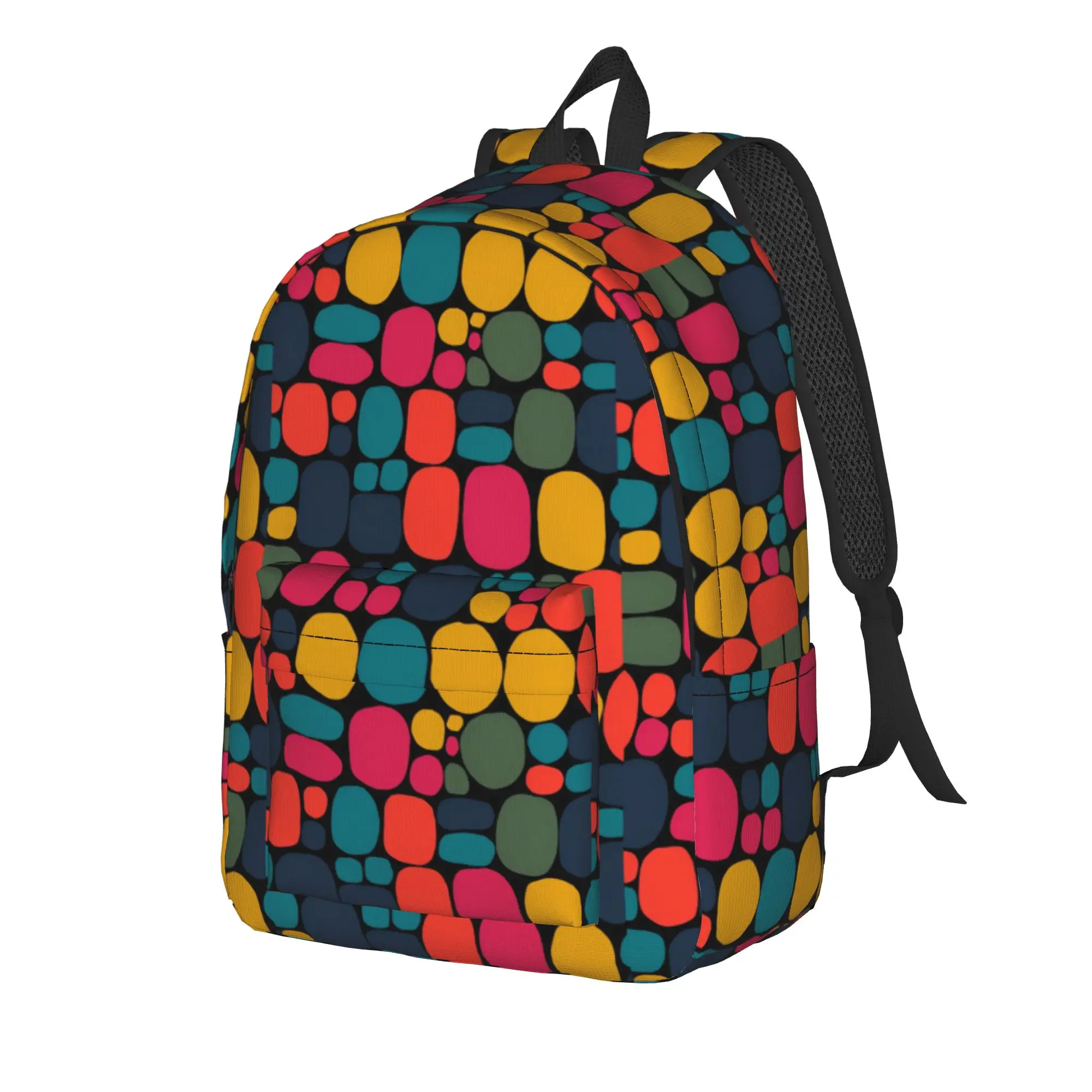 Multicolor Dot Pattern Backpack Boy Girl  Lightweight Backpacks Polyester Cute School Bags Cycling Designer Rucksack