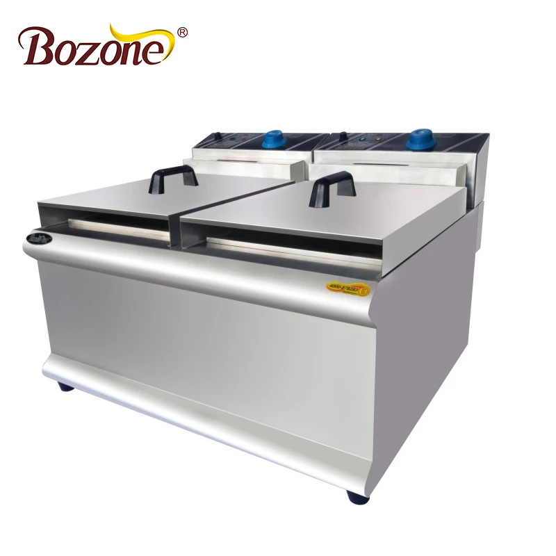 Commercial Use Stainless Steel Restaurant Counter Top 15 L 6 Basket LPG French Fries Chicken Gas Chips Fryer