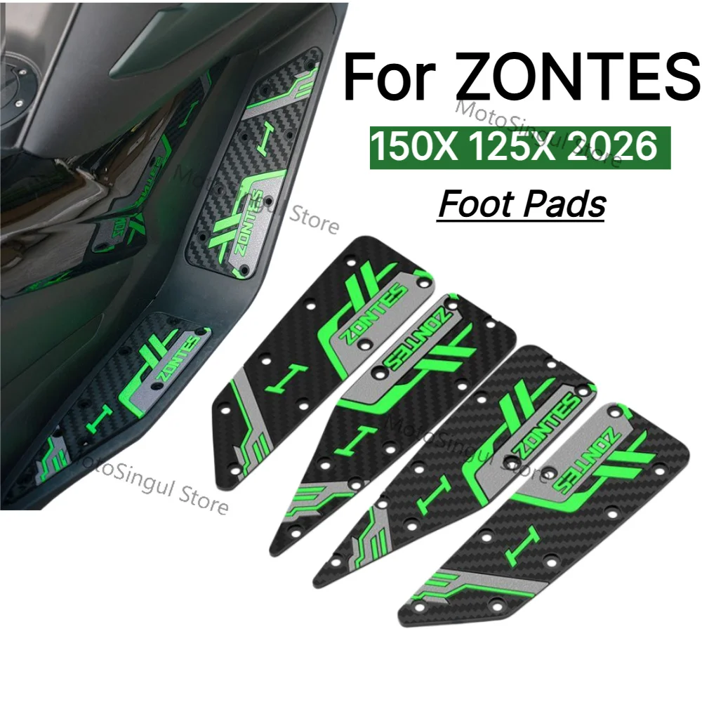 Foot Pads For ZONTES 150X 125X 150 X 125 X 2026 Motorcycle Footrests Pedalsootpads Rubber Anti Slip Pad Footrest Accessories