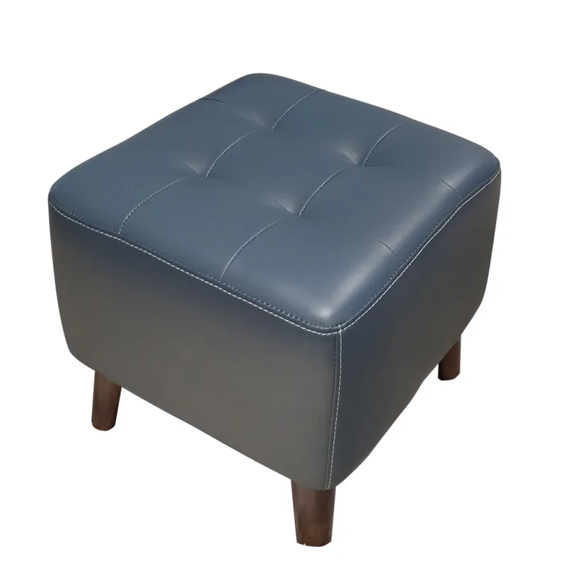 

Диван из воловьей кожи, табурет для домашнего пеленания обуви, гостиная, маленький кожаный табурет из цельного дерева, низкий табурет для макияжа ног