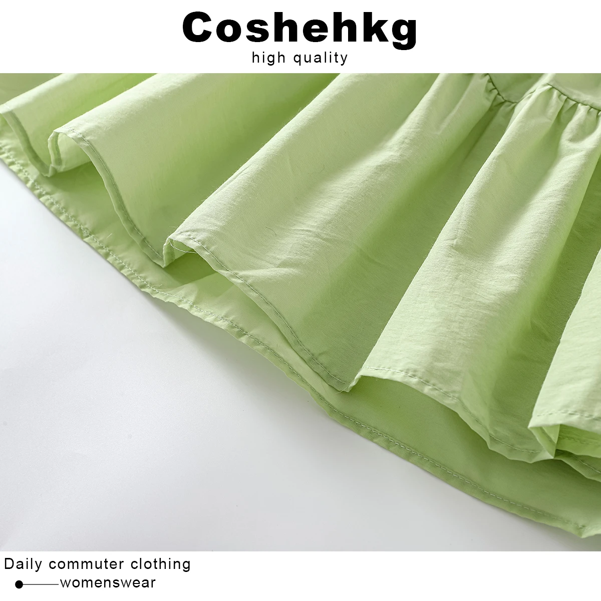 Coehkg Women's Loose ort Sve irt Spring Summer New Sle Pleated Base Layer Square Collar Versatile Top Faion