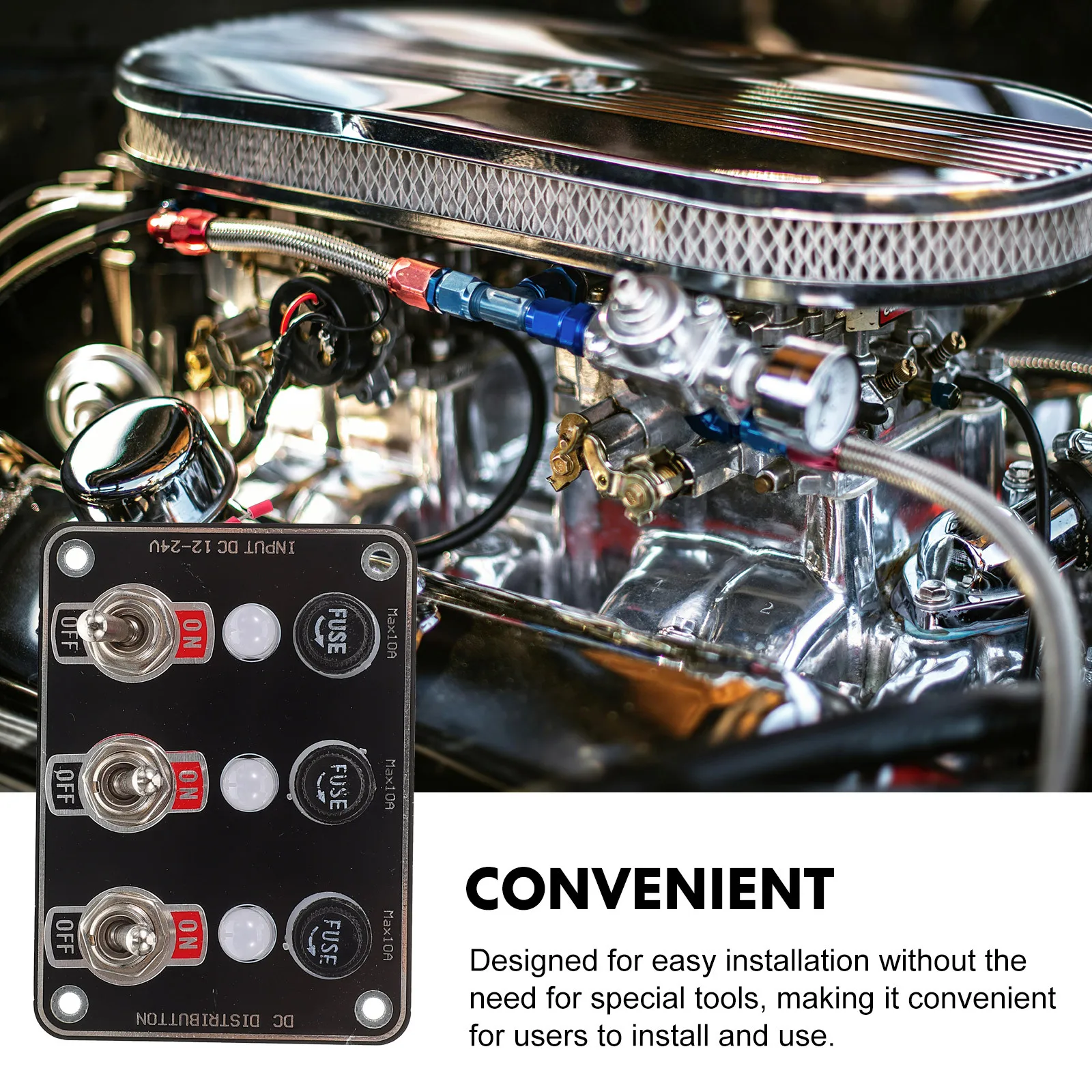 

Switch Panel 12/24V Led Lighted Toggle Rocker For Automotive Car Truck Rv Boat Yacht Vehicle Universal Replacement Parts