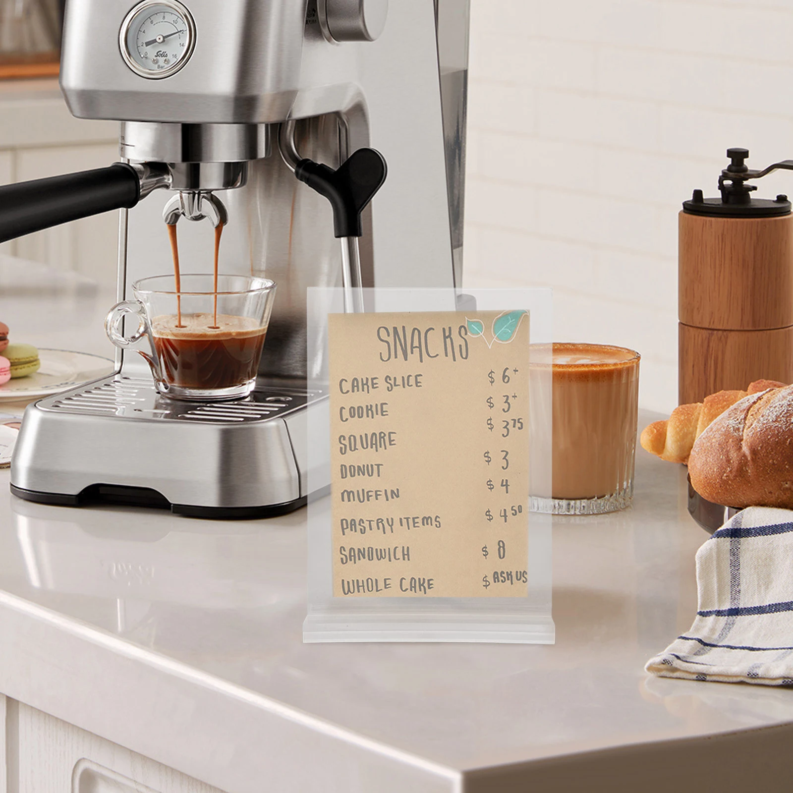 

2pcs T Shaped Display Acrylic Sign Holder Double Sided Advertising Price Beverage Table Info Clear Paper License Frame