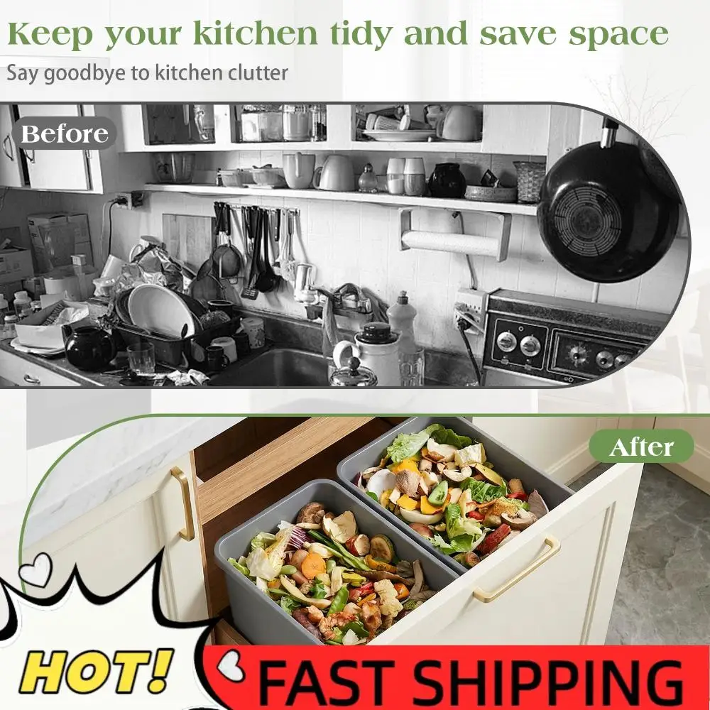 

Набор из 10 пластиковых мусорных корзин объемом 35 кварт (2,7 л) для ванной, прачечной, гостиной, дома и рабочего кабинета, легко моются