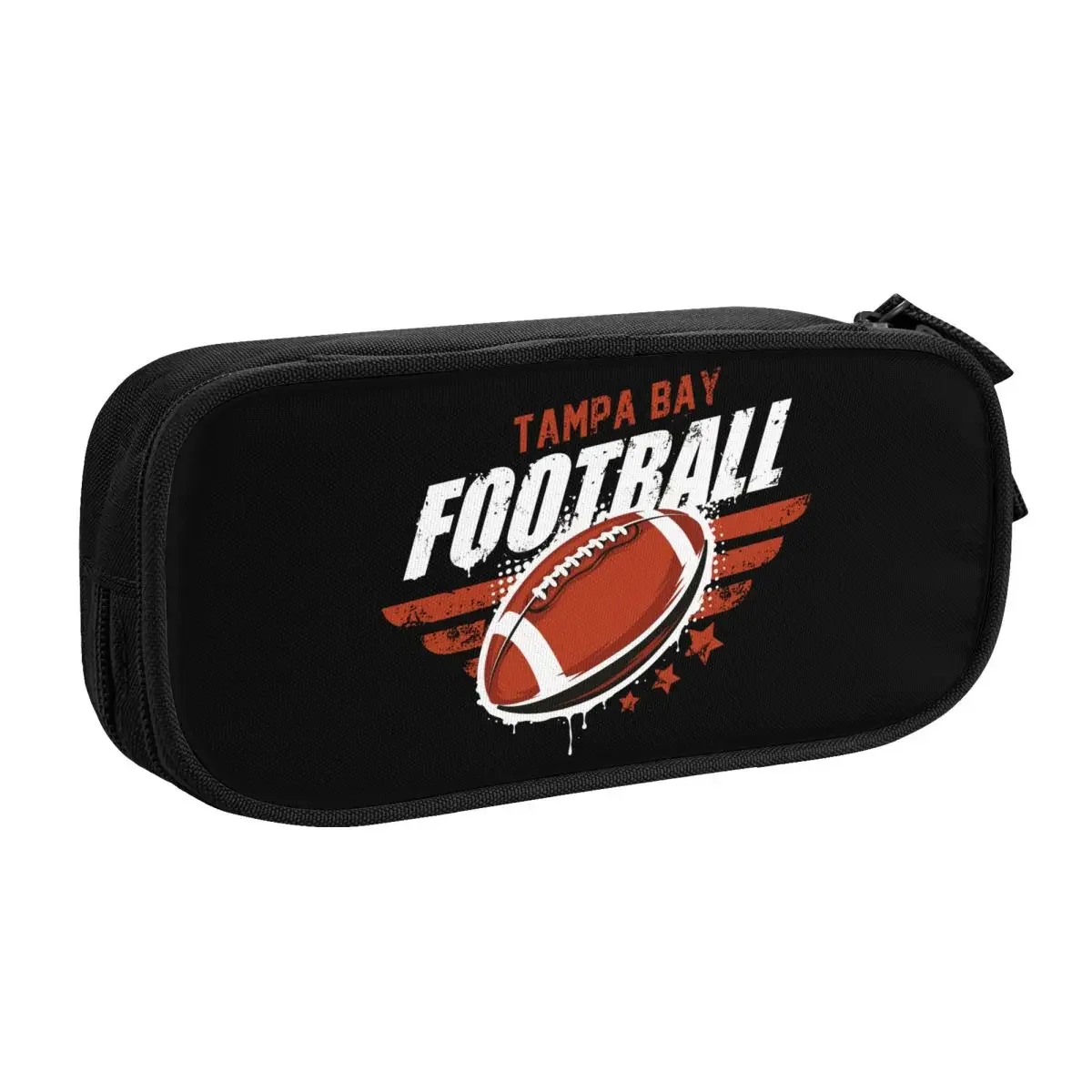 Custom Tampa Bay Football Pencil Case for Boy Girl Large Storage Pen Bag Box Stationery