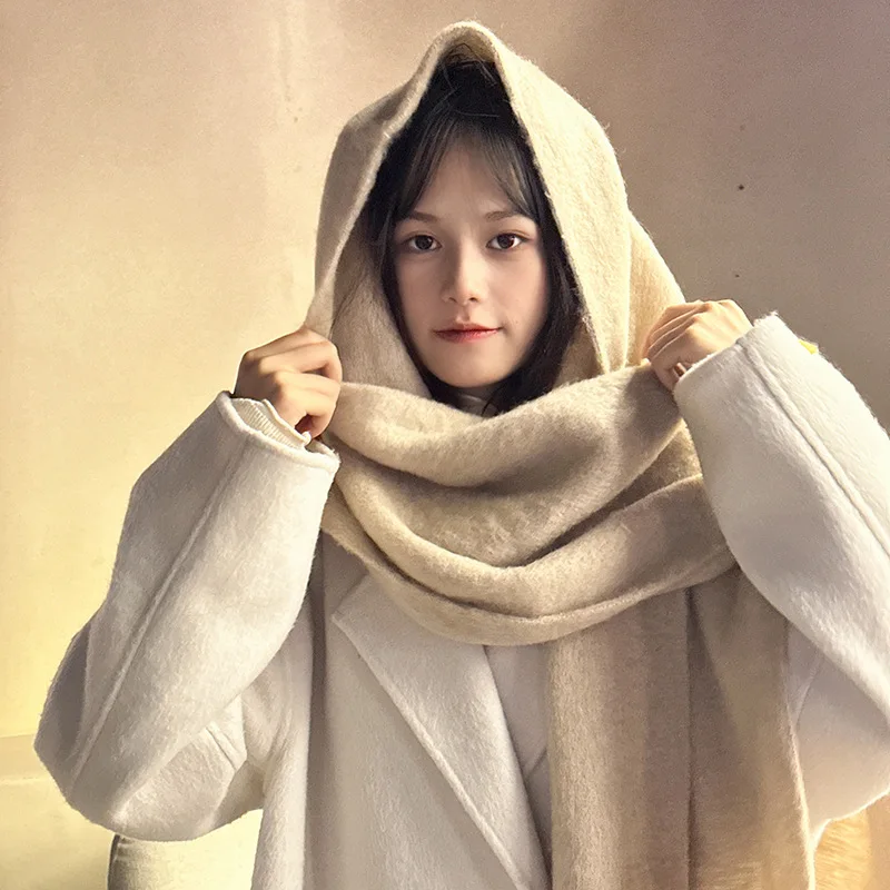 Winter Scarf for Women Cashmere Warm Solid Pashmina Blanket Wraps Female Thick Soft Bufanda Big Tassel Shawl Long Poncho Echarpe