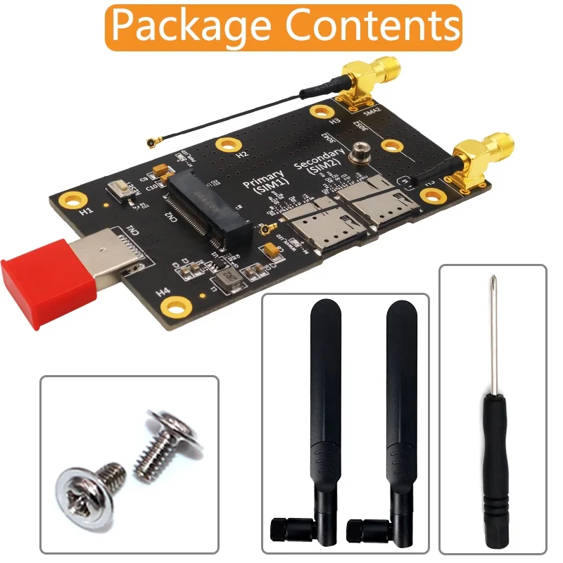 NGFF(M.2)  to USB 3.0 Adapter with Dual  NANO SIM card Slot for 3G/4G/5G Module