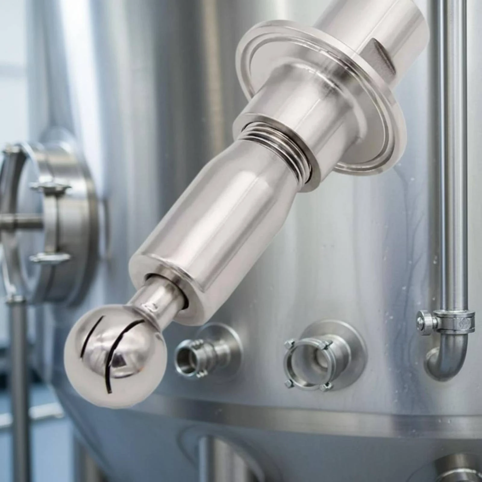 Rotary Spray Ball 304 Stainless Steel Spray Ball Rotary Tank Washer Rust Resistant Brewery Equipment Easy to Clean for Brewers