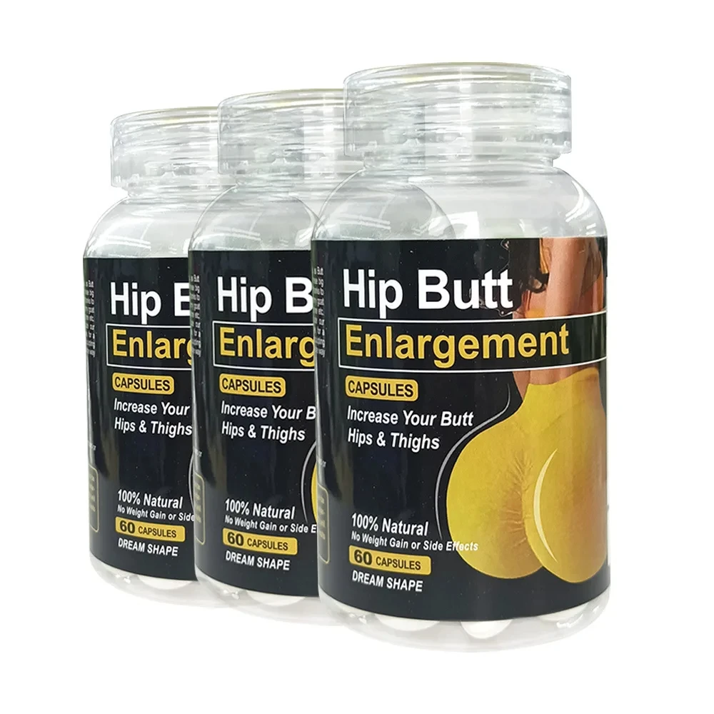 Butt Enlargement Capsule Natural Herbal Medicine Big Ass Buttocks Buttock Augmentation Hip Lift Firming Massage 60 Capsules