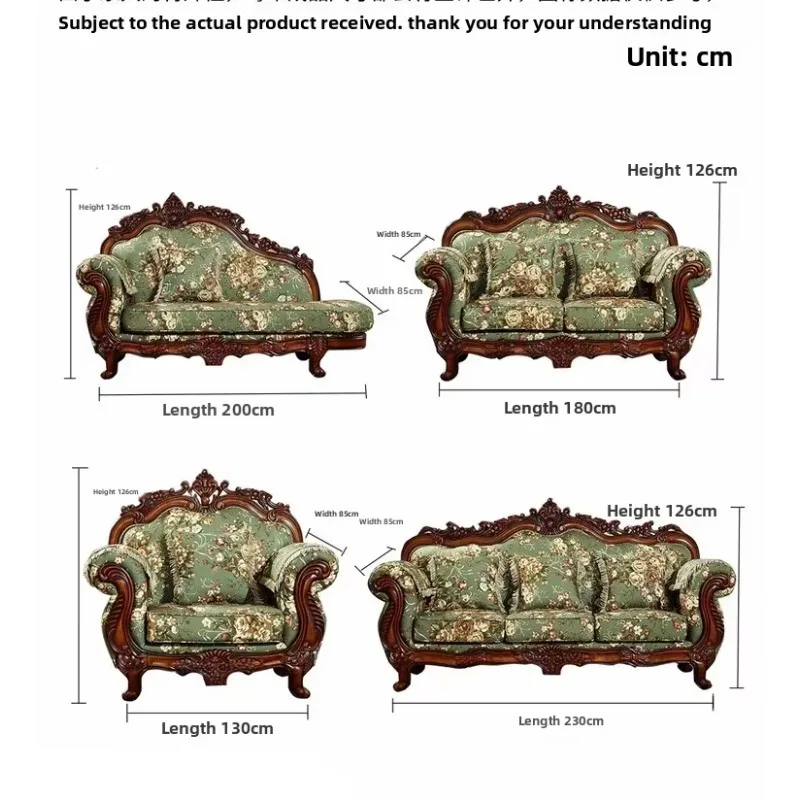 European-style U-shaped Fabric Sofa High-density Sponge High-end Luxury Furniture Suitable Large-sized Living Rooms