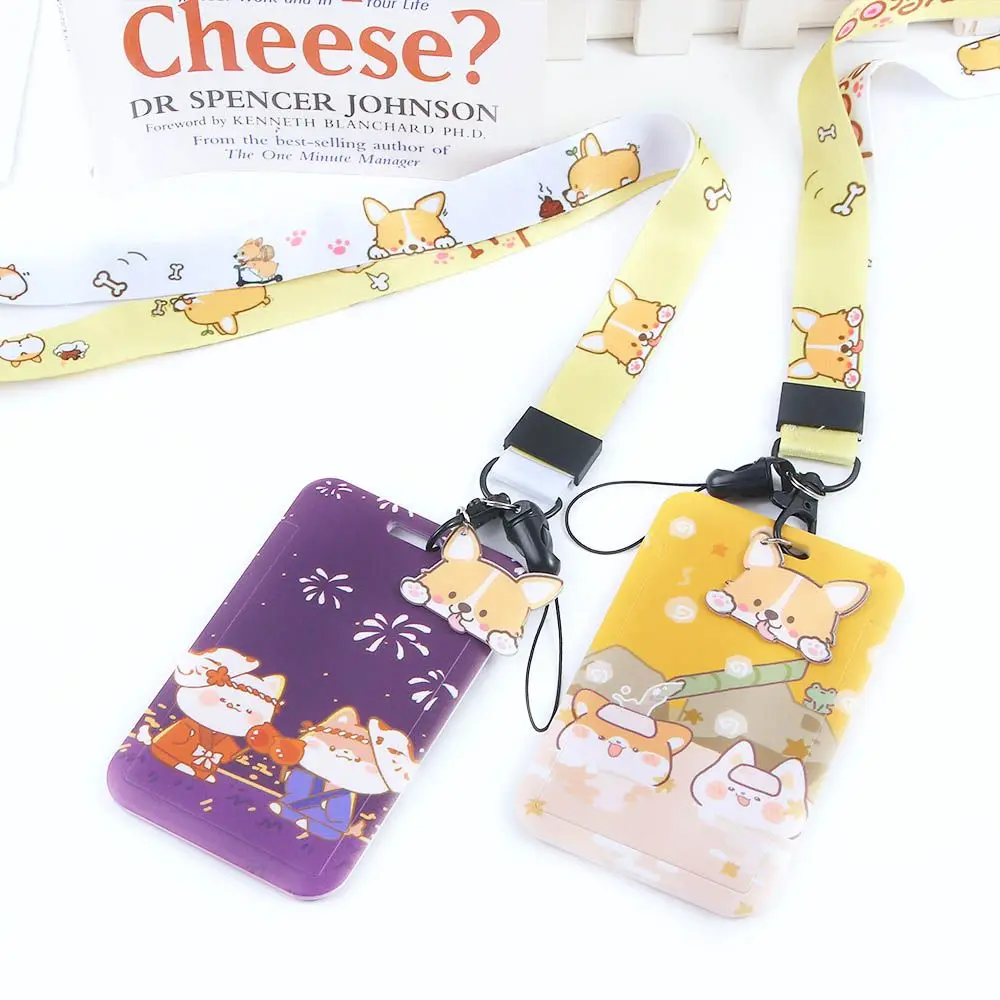 

Cute For Women Dog Credit ID Keychains Shiba Inu Card Access Control Korean Card Case Cartoon Card Holders Card Storage Cover