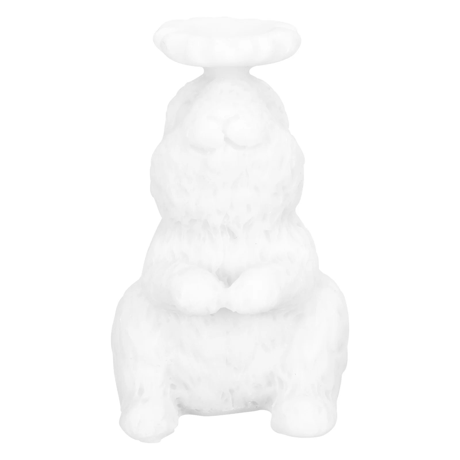 

Resin Rabbit Sculpture Crystal-Ball Base Auspicious Decorative Display Stand Home Office Ornament Crystal Sphere Display Holder