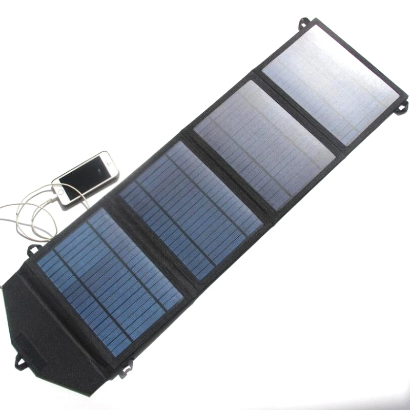 BUHESHUI 20W Foldable Solar Panel Portable Solar Charger For Mobile Phones&12v Battery Car Charger Dual USB5V&DC18V Output