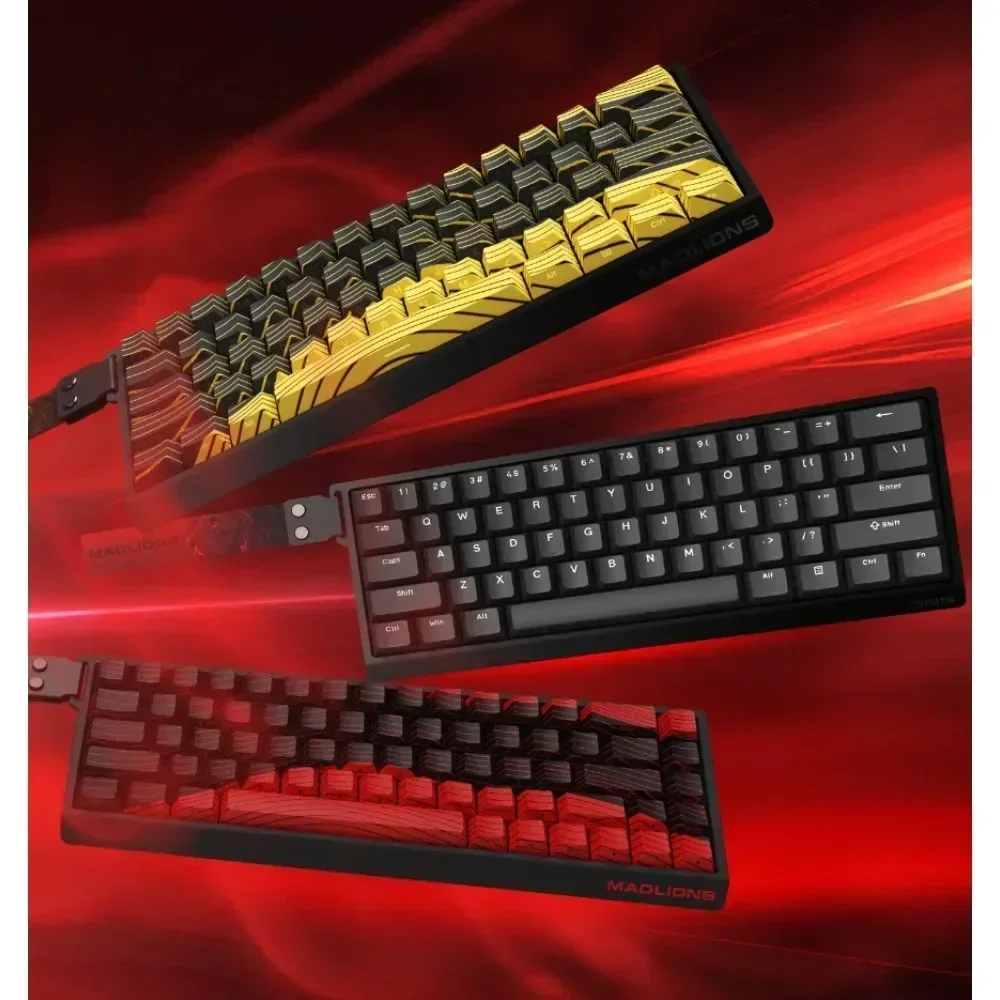MADLIONS MAD 60/68HE Игровой магнитный переключатель Клавиатура Проводной ключ Веб-накопитель Пользовательский 8K 61/68 Возврат RT Регулируемый ключ