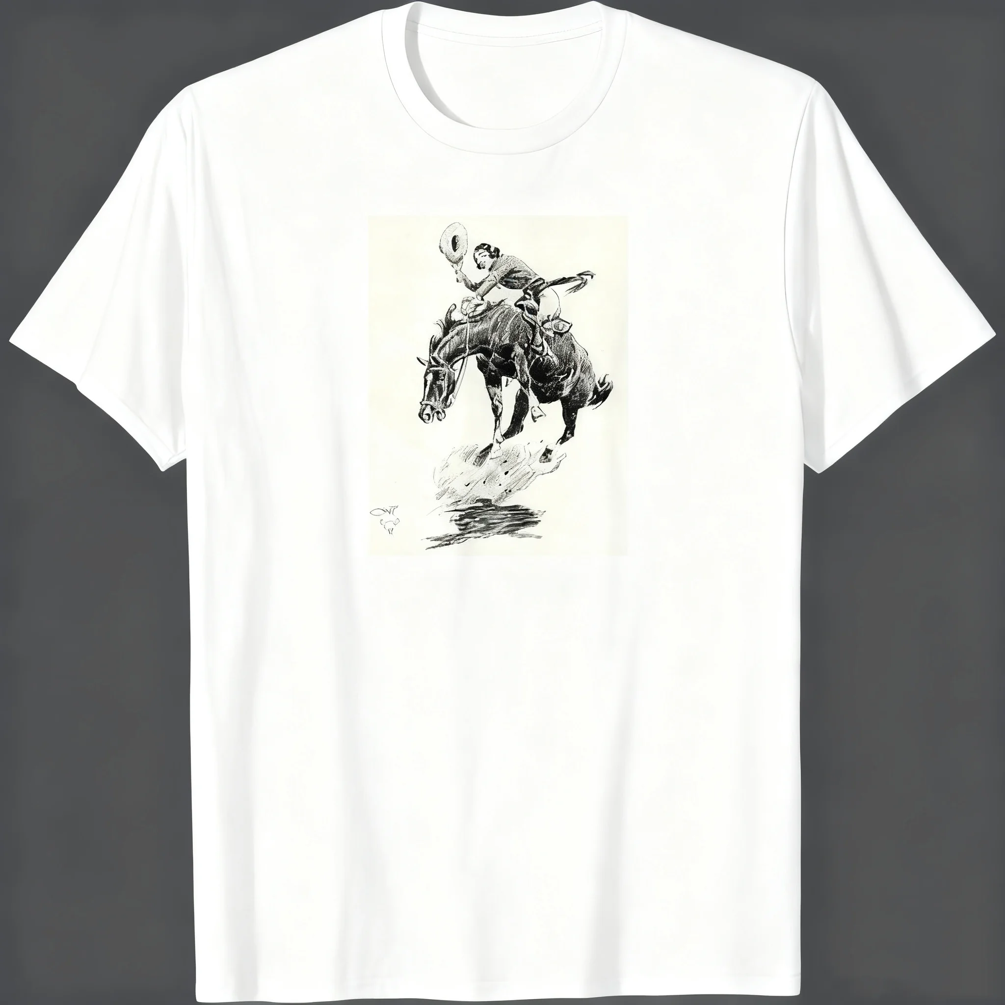 Western Denim Graphic Print Summer Autumn Winter Men's and Women's Short Sleeved T-shirts Casual Loose Outdoor Street Fashion