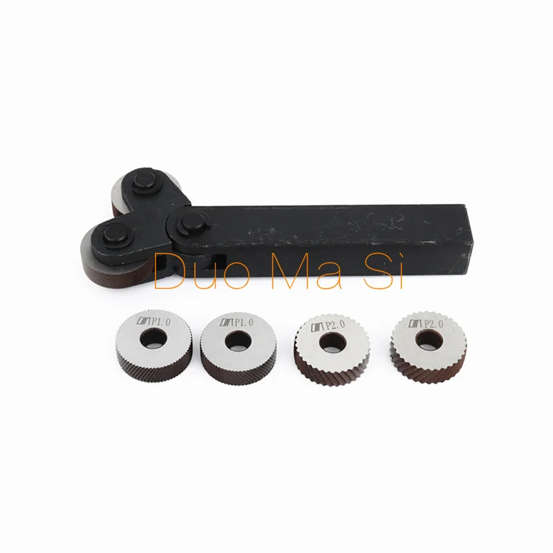 

Dual Wheel Knurling Tool Kit 7pcs 0.5mm 1mm 1.5mm 2mm Wheel Linear Pitch Knurl Set Steel Lathe Cutter Wheel Knurling Tool Set