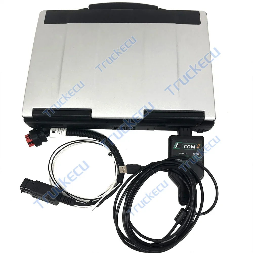 for caliper ammeter Activation ecom2 for yuchai xichai howo sinotruk gas engine diagnostic Electronic Control Unit+CF53 laptop