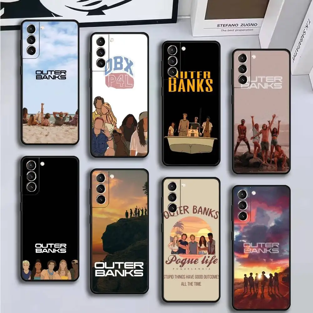 

O-outer banks Phone Case For Samsung GalaxyA13,21s,22,31,32,52,53,71,72,73,Soft Black Cover