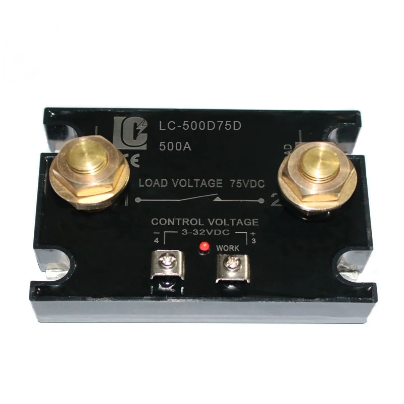 DC Control DC Solid State Relay 500A 1000A With heat sink raditor SSR DC Relay