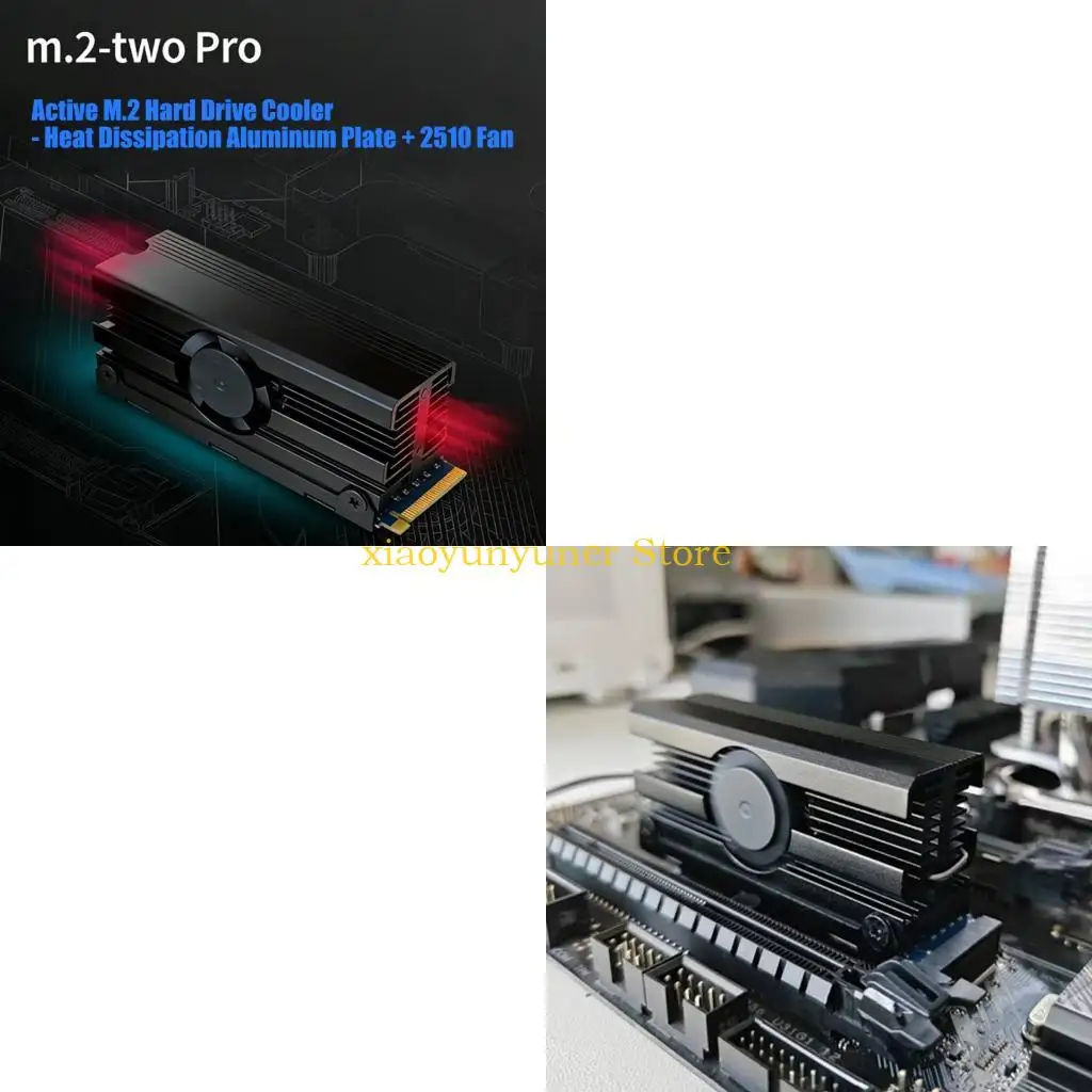 P9JB Metal M.2 2280 SSD Heatsink Cooling Fan For Improved Heat Transfer And Noise Reduction