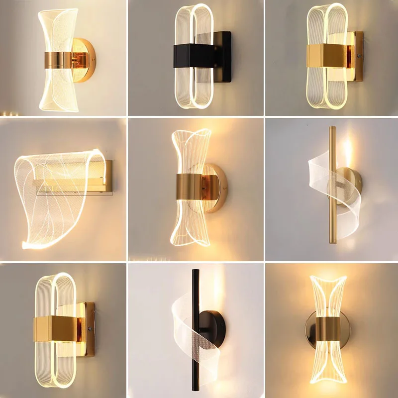 

LED Nordic Wall Light Modern Minimalist Creativity Déco Chambre for Staircase Corridor Living Room Bedhead Luminaire Murale
