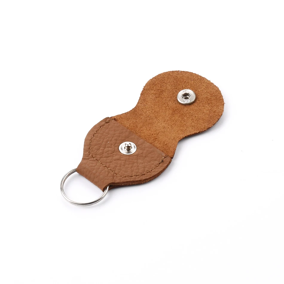 10Pcs Real Cow Leather Cowhide Key Chain Style Guitar Bass Picks Holder Picks Plectrums Case Bag Collection Wholesale