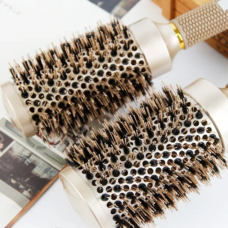 4 Sizes Professional Salon Styling Tools Round Hair Comb Hairdressing Curling Hair Brushes Comb Ceramic Barrel Comb