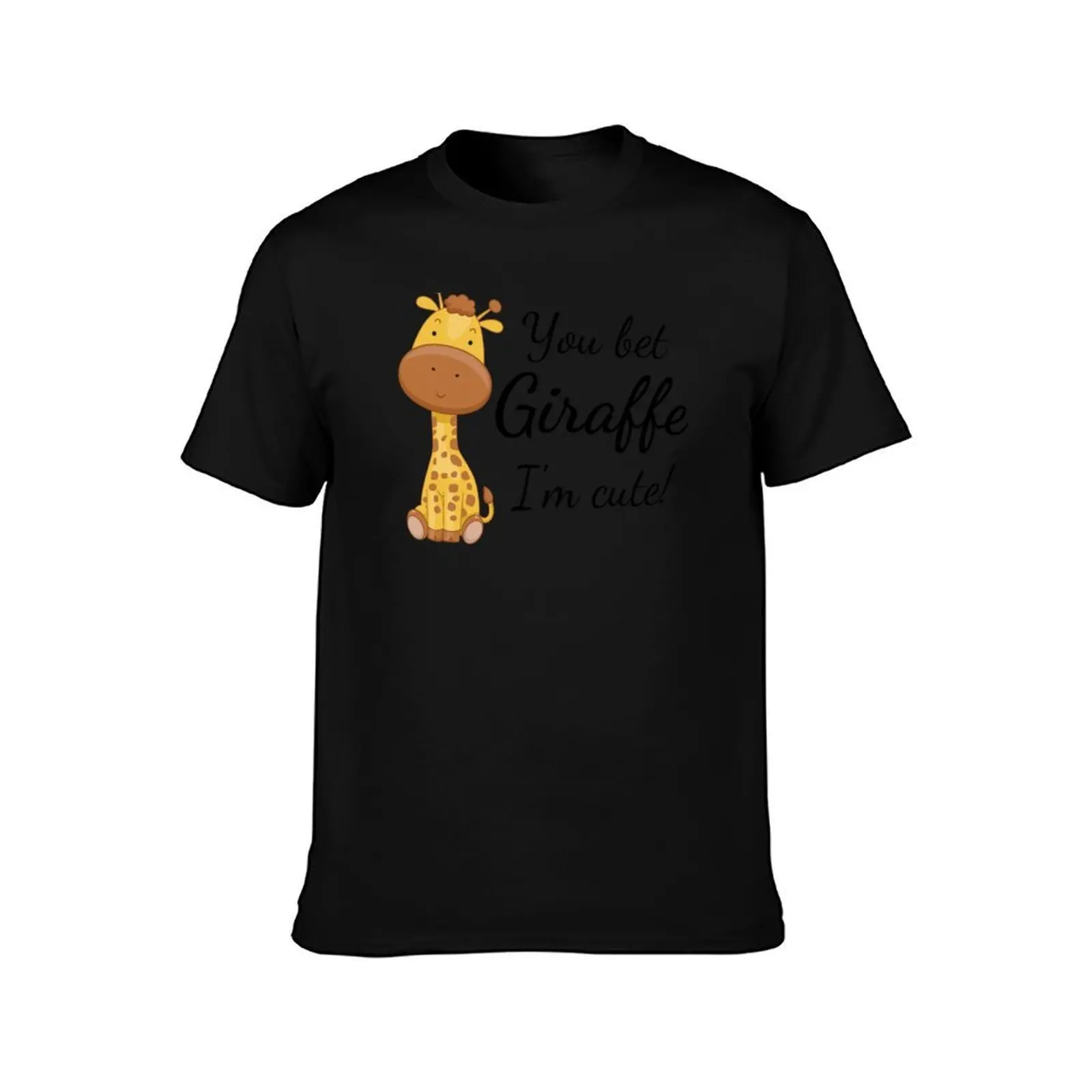 Funny Giraffe: You Bet Giraffe I'm Cute T-Shirt Summer Casual Cotton Tee Oversized Streetwear Tops Vintage Graphic Print