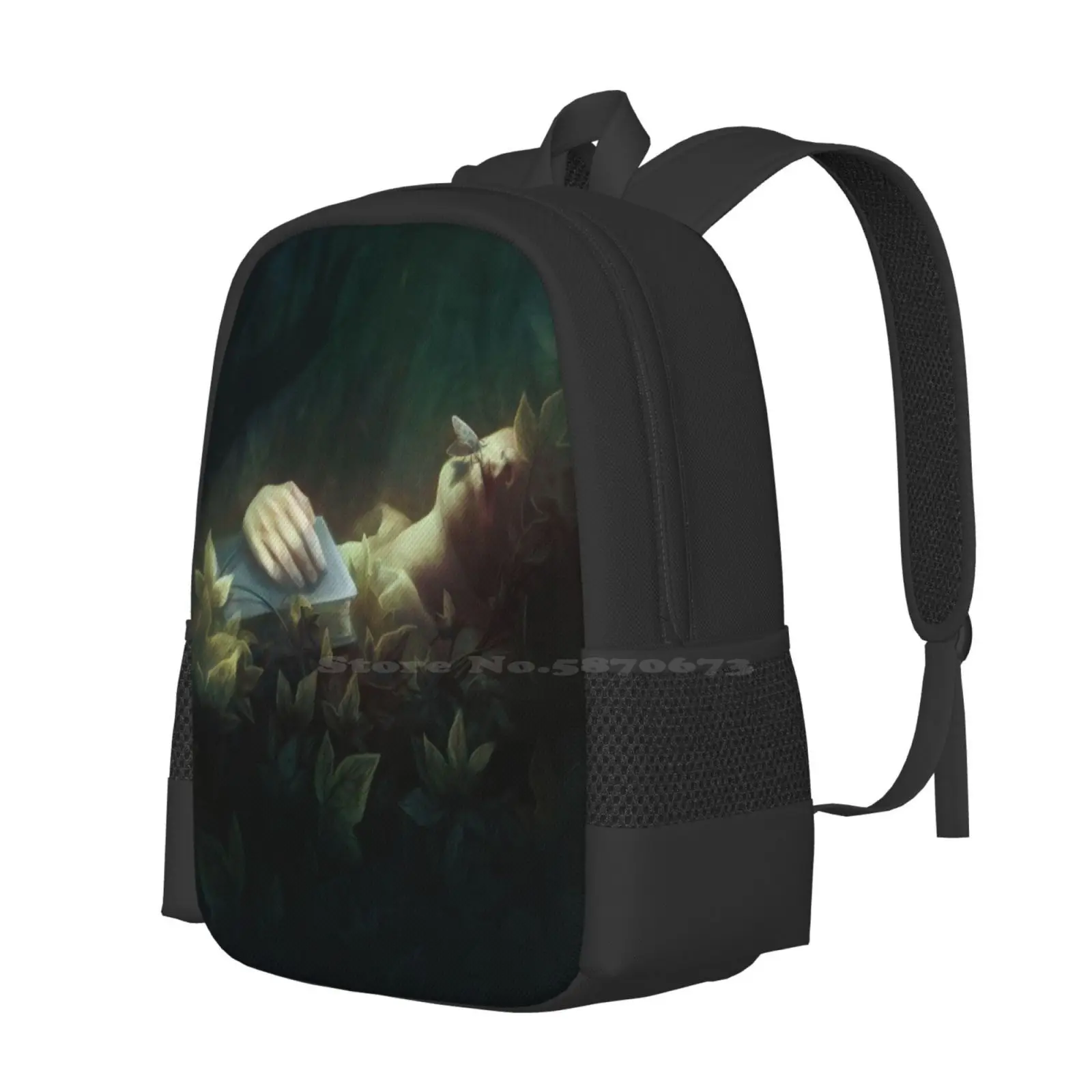 The Exquisite Corpse Bag Backpack For Men Women Girls Teenage Point Pleasant Horror Forest Moth Ivy