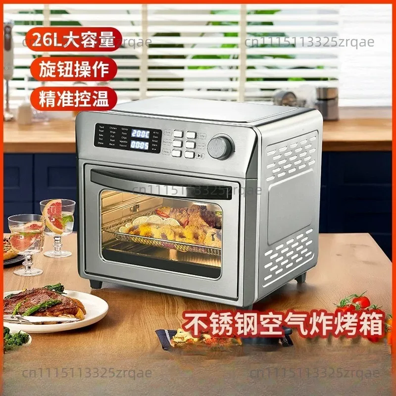 25L Household Air Fryer and Roasting Oven,Stainless Steel Multi-Purpose Electric Fryer,CE CB Certified for European and American