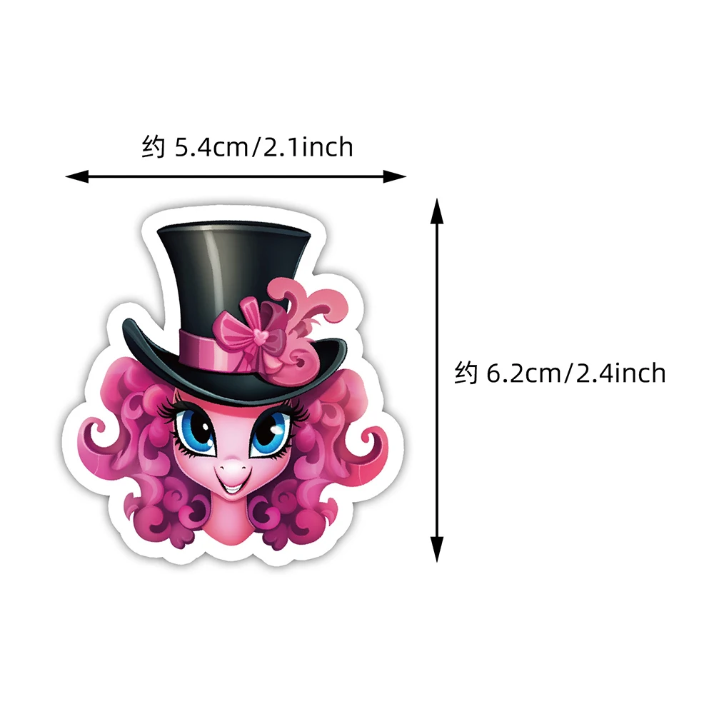 10/30/50PCS Nordic Style Pink Cartoon Cute Pony Sticker Graffiti DIY Phone Laptop Luggage Waterproof Decal Sticker Kids Toy