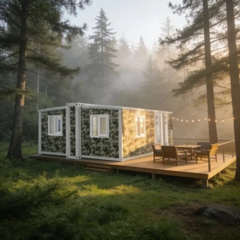 Light Weight Aluminum Frame Folding Container House Easy Transport Prefab Mobile Home