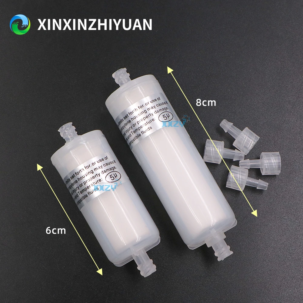 4PCs Eco Solvent Printer Long Ink Filter 5 Microns for Infiniti Phaeton Witcolor Inkjet Printer Capsule UV Ink Filter 5um
