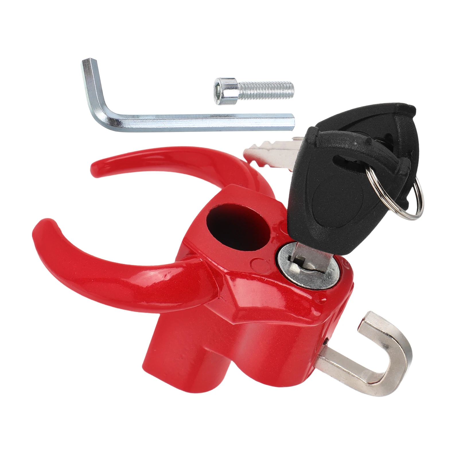 

Universal Red Dual Hook Holder Bike Handlebar Motorcycle Lock Luggage Bag Claw Hanger Hook Electric Scooter
