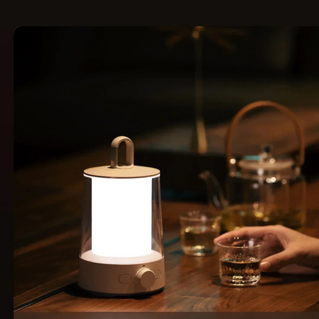 Xiaomi Mijia 분할 캠핑 램프 블루투스 제어 IP54 방수 3 in1 야외 캠핑 램프 손전등 다채로운 분위기 램프