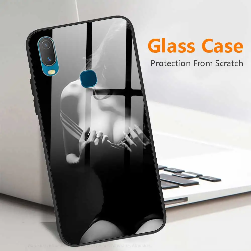 Tempered Glass Phone Case For Vivo Y11 2019 Y12s Y11s Y12a Case V2026 V2028 1906 Y11 2019 VIVOY11 Silicon Back Cover Coque Funda