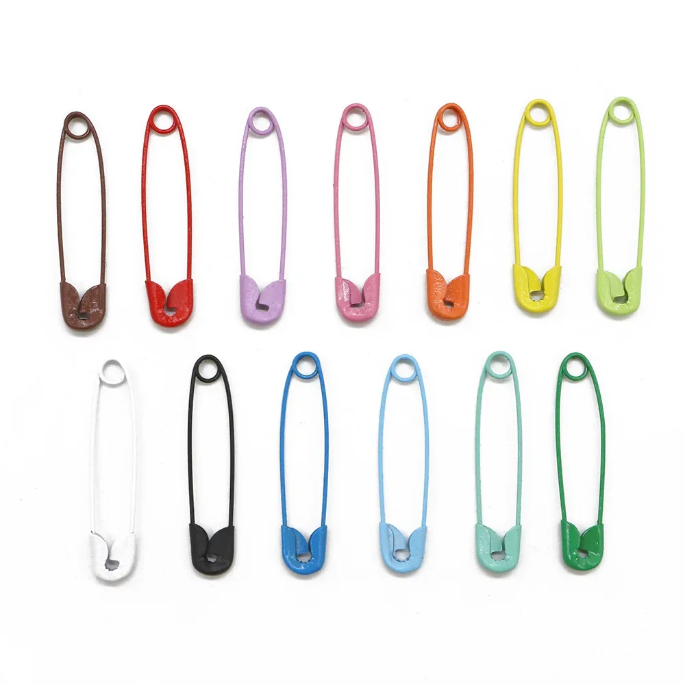 2024 Hot Selling 15 Color 300 Pieces/box 450 Pieces/box Colorful Safety Pin Set 32mm Versatile Household Pins for Clothing