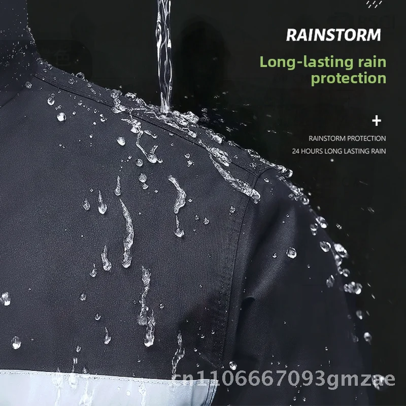 

Adult Solid Color Motorcycle Rain Suit Waterproof Oxford Cloth Full Body Raincoat for Riding Shangqiu Split Design Available in