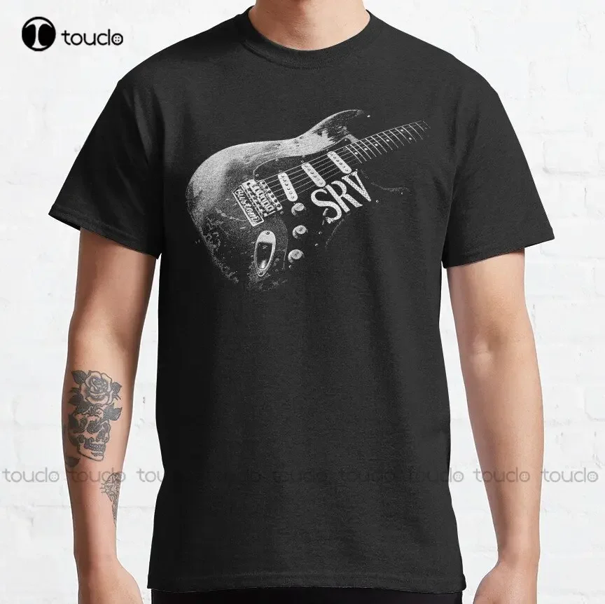 Srv Stevie Ray Vaughan Classic T-Shirt Custom Aldult Teen Unisex Digital Printing Tee Shirts Funny Art Streetwear Cartoon Tee