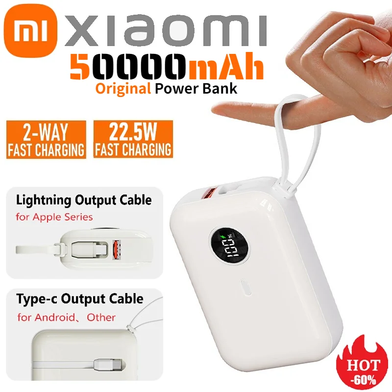 

Xiaomi 50000mAh Original Power Bank Portable Backup Battery 22.5W Fast Charging Powerbank Battery Charger for iPhone Samsung New