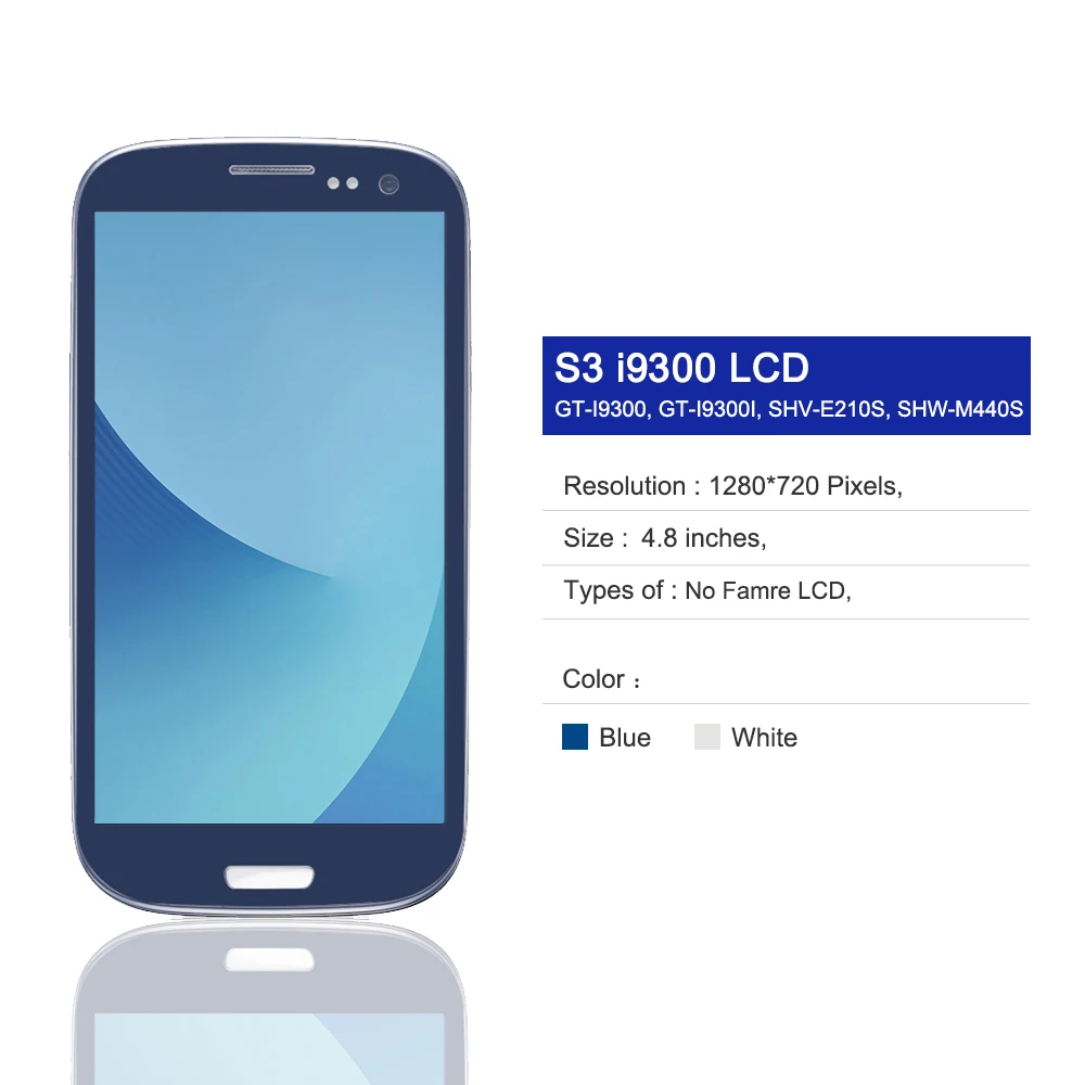 S3 I9300 Display Screen, for Samsung Galaxy S3 i9300 i9300i Lcd Display Touch Screen Digitizer Replacement with Frame